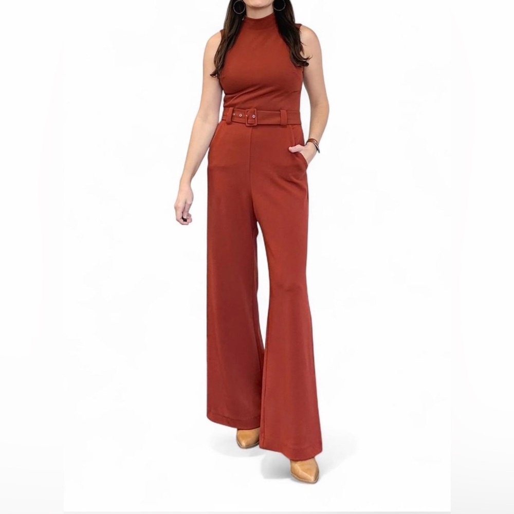 Urban Outfitters Terracotta Wide Leg Jumpsuit